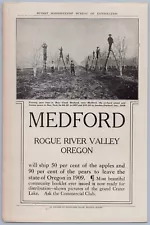 1909 Medford Oregon Land Ad Rogue River Valley Bear Creek Orchard Farming Apples