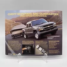 Original 2002 Chevrolet Silverado Quadrasteer Single Page Sales Sheet Brochure