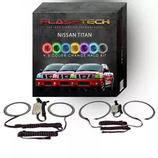 RGB Multi Color Changing LED Halo Ring kit for 2004-2014 Nissan Titan Headlights