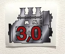 3,0 L Porsche 911 Engine Vintage Decal '78-83