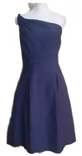 Weddington Way Cotton Blend navy blue one shoulder Fit & Flare Party dress 12.