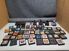 Vintage ATARI Video Games Lot of 48 Early 80s 2600 E.T. Donkey Kong Controllers