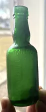 NICE GREEN MINIATURE MILLIONAIRE'S CLUB WHISKEY BOTTLE 1890'S ERA DUG L@@K