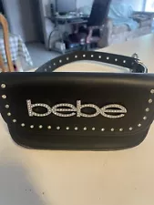 Bebe Rhinestone Belt Bag Purse S/M