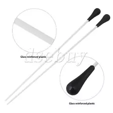 2 Pieces 38cm Length Handle Music Conducting Baton w/ Wooden Box