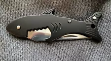 5" Shark Keychain Pocket Knife Bottle Opener Church Key-Free Same Day Shippping!