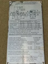 Vietnam War US Army Jeep Information Panel for M151A2