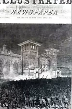 Riots in Cincinnati Ohio 1884 OPPOSE JUDICIAL IMMUNITY FOR MURDERS Matted Print