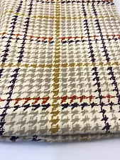 Double Brushed Jersey Knit Vintage Houndstooth Fabric 1+ Yard 4-Way Stretch