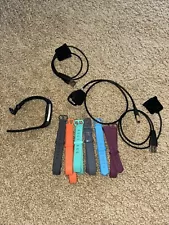 Fitbit Alta HR Activity Tracker For Parts, 3 Chargers, 7 Extra Bands Size Small