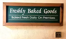 Bakery Sign/Plaque in Frame;Wood;Chalkboard Wall Hanging; 48.5x18.5" Advertising