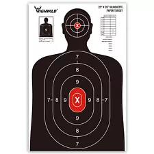 Shooting Range Silhouette Paper Target-23X35 for Handguns,Rifles,Airguns,BB Guns