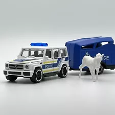 Majorette Mercedes-AMG G63 Police with Horse Trailer 2023 1:61 Diecast