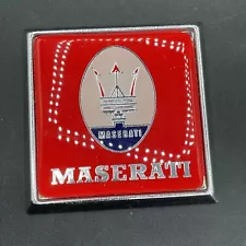 New ListingVintage Maserati Red Square Emblem Vintage