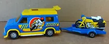 New ListingMajorette Super Movers #3066 Holiday Van Motorcycle Trailer w/2 Street Bikes