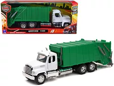 Freightliner 114SD Garbage Truck White and Green "Long Haul Trucker" Series 1...