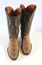 New ListingJ CHISHOLM Handmade in USA boots for men, NATURAL RATTLESNAKE, 8.5D, WOW!!!