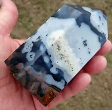 Natural Colors Blue Jasper & Agate Crystal Polished Point Generator for Sale