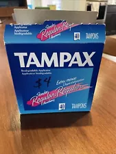 Vintage 1998 Tampax Tampons REGULAR Slender Movie Prop Open Box