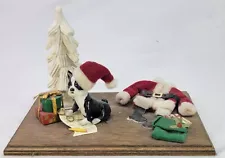 Boston Terrier Writes Santa Christmas Letter Diorama