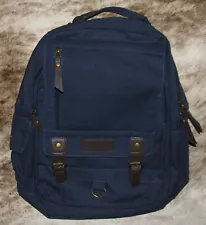 Enesco Navy Backpack Book Bag~Canvas~Pockets~5"Hx12.5"Wx16.5"L~On Sale~MSRP $60!