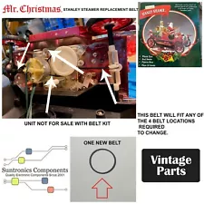 Mr Christmas Stanley Steamer -REPLACEMENT PART - BELT KIT (unit not for sale)