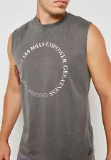 Les Mills Bodypump Reebok Men's Workout Gym Sleeveless Vest Muscle Tank Top