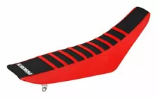 2003-2019 HONDA CRF 230 Seat Cover RED SIDES / BLACK TOP / RED RIBS #149 (For: Honda)