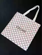 CELINE Tote Bag Novelty Canvas Triomphe Limited Eco Bag Tricolor S size Japan