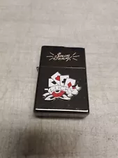 SAILOR JERRY RUM LIGHTER Tattoo Designs Poker Cards LUCKY Limited Edition 2006