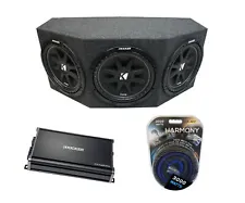 Kicker Comp C12 Triple 12" Subwoofer Loaded 1800 Watt Sub Box & CX1200.1 Amp