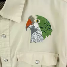 Howler Brothers Button shirt size S Mens Pair O' Keets Mutation Monk Parakeet