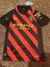 Puma 22-23 Manchester City Away Jersey - Black/Red - Medium NEW