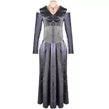 Bellatrix Lestrange Cosplay Bella Costume Long Dress Full Set Wig