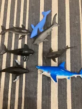 Lot of Shark Whale Figures