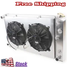 3Row Radiator&Fan For 1971-1979 1987-1990 Chevy Caprice Classic Deville Cadillac