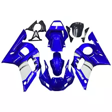 ABS Injection Plastic ABS Fairing Fit for Yamaha YZF R6 1998-2002 Blue White #6 (For: 1999 Yamaha)