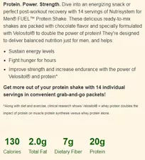 Nutrisystem For Men®: FUEL™ Protein Shake Chocolate 14 Servings - Free Shipping