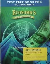 TEST PREP BOOK FOR ECONOMICS (ECONOMICS PRINCIPLES IN By Prentice Hall BRAND NEW