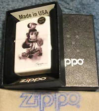 ZIPPO MONKEY WITH BIRD Lighter by STEVEN SPAZUK Z1044 New PLAYING CYMBALS