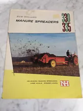 NEW HOLLAND MANURE SPREADERS 330 335 SALES BROCHURE LITERATURE ADVERTISMENT 1957