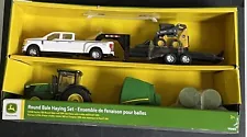 TOMY John Deere Round Bale Haying Set Tractor/Baler/Pickup/SkidSteer/Trailer NIB