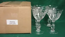 Heisey HEISEY ROSE Liquor Cocktails SET OF FOUR More Items Avail Mint in BOX