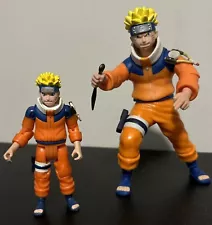 Vintage NARUTO UZUMAKI 4.75” & 7" Premium Sculpt Action Figures (2002, Masashi)!