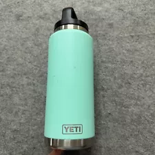 Yeti Bottle Duracoat Chug Cap Seafoam Green Blue Stainless Steel 10.75" x 3.75"