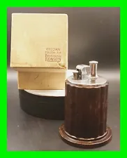 Rare Ronson Grecian Art Deco Touch Tip Table Lighter With Original Box - Working