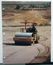 1983 Ingersoll Rand SP 84 Vibratory Compactors Specs Construction Sales Brochure