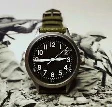 A Custom Made 'WW2 A11' Style Homage Mechanical-Quartz Watch 1.Sapphire.100m WR