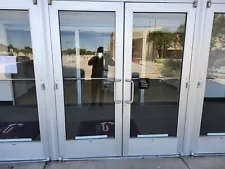 Exterior Commercial Stainless Steal Doors With Glass Frame