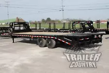 NEW 2024 8 X 30 (25 + 5) Deckover Equipment 14K Gooseneck Trailer RAMPAGE RAMPS